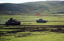آغاز مانور نطامی مشترک بین نیروهای ترکیه و آذربایجان در پنجم دسامبر ۲۰۲۲.