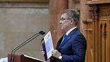 A jegybank elnöke az Országgyűlés plenáris ülésén