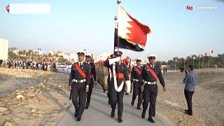  إستعراض شرطة البحرين خلال إفتتاح فعاليات مهرجان البحرن