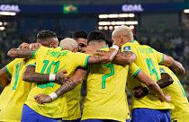 شادی بازیکنان برزیل