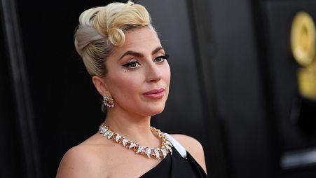 Lady Gaga arrives for the 64th Annual Grammy Awards at the MGM Grand Garden Arena in Las Vegas