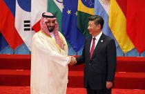 الرئيس الصيني شي جين بينغ وولي العهد السعودي الأمير محمد بن سلمان