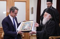 Κυριάκος Μητσοτάκης - Αρχιεπίσκοπος Αλβανίας Αναστάσιος