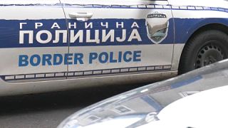 La police serbe à la frontière croate
