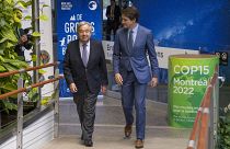 Justin Trudeau fa gli onori di casa a António Guterres. (Montréal, 7.12.2022)