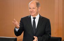German Chancellor Olaf Scholz addresses the weekly cabinet meeting in Berlin, 7 December 2022