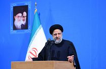Эбрахим Раиси выступил перед студентами Тегеранского университета, 7 декабря 2022 года.