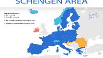 La mappa dello spazio Schengen
