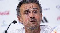 Spain's head coach Luis Enrique speaks to reporters during a news conference at Qatar University, in Doha, Qatar, Wednesday, Nov. 30, 2022. 