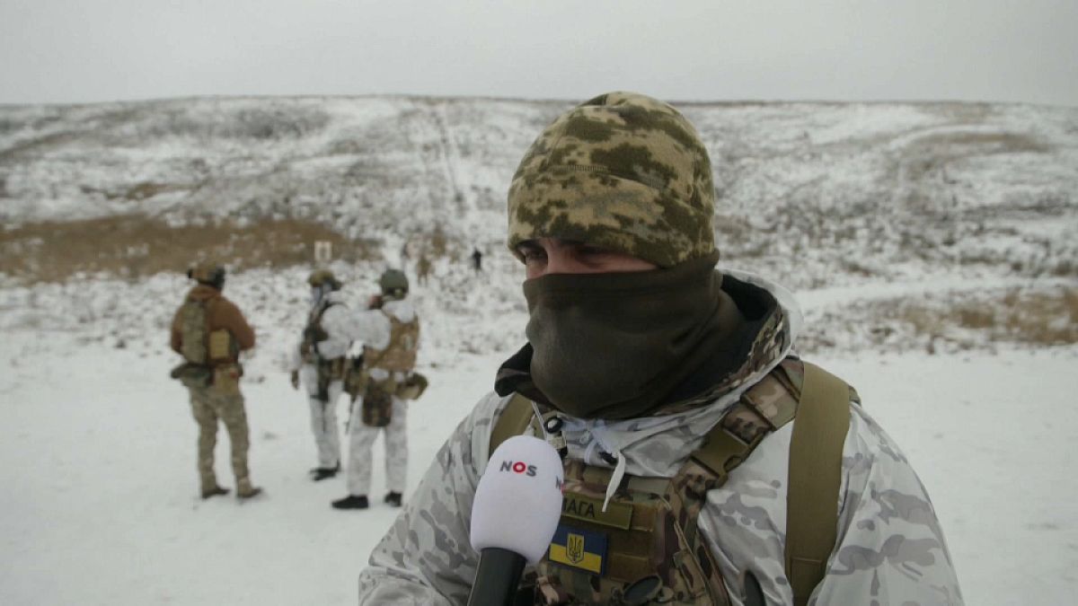 Maga es un recluta checheno que se entrena en Ucrania