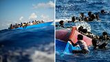  نجات مهاجران در جنوب جزیره لامپدوزای ایتالیا واقع در دریای مدیترانه