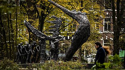 The National Slavery Monument in the Oosterpark in Amsterdam, on the international day for the abolition of slavery, on December 2, 2022.