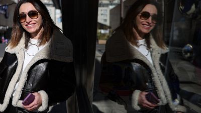 Die spanische Modeinfluencerin Laia Falco posiert in Andorra