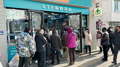 People in China Queue for Covid testing