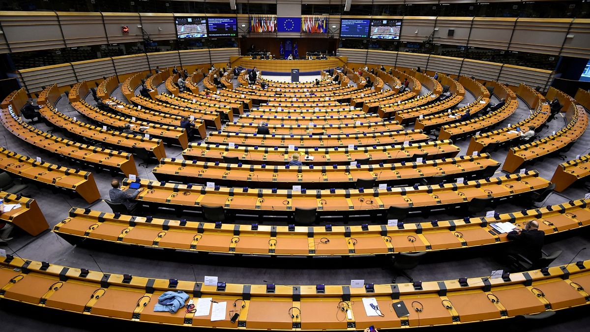 A view of the European Parliament. 