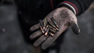 Bullets shown in  Kramatorsk, eastern Ukraine, Wednesday, May 14, 2014.