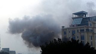 explosions and gunfire in the city of Kabul
