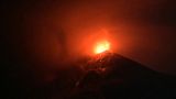 Fuego volcano erupts, seen from Alotenango