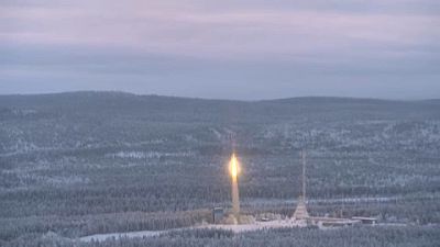 A rocket takes off from the centre in northern  Sweden