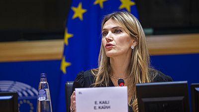 Eva Kaili du temps où elle siégeait au Parlement européen