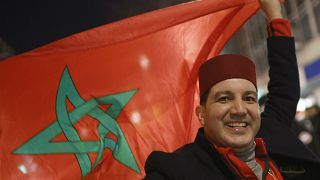 مشجع مغربي في لندن. 2022/12/10