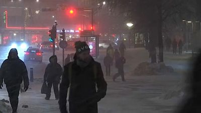 Importantes chutes de neige à Helsinki, en Finlande, décembre 2022