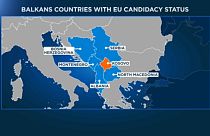 I Paesi dei Balcani che hanno lo status di candidati all'Ue.