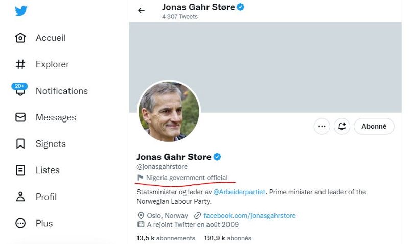 Jonas Gahr Støre / Twitter
