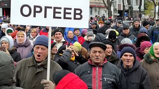 Protestierende in der moldawischen Hauptstadt