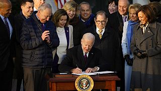 Le président américain Joe Biden signe la loi protégeant le mariage homosexuel, 13 décembre 2022,