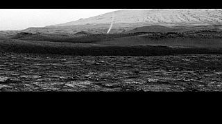 A Perseverance felvétele a Mars egyik porördögéről