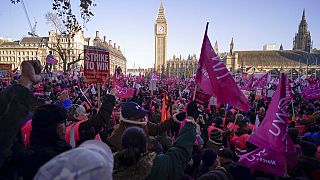 Royal mail strikers met in Westminster on Wednesday 