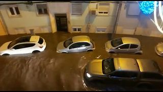 Heavy rain in Lisbon has left many parts of the city underwater twice in the space of six days