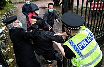 Bob Chen claims he was assaulted by several masked men at the Chinese consulate in Manchester.