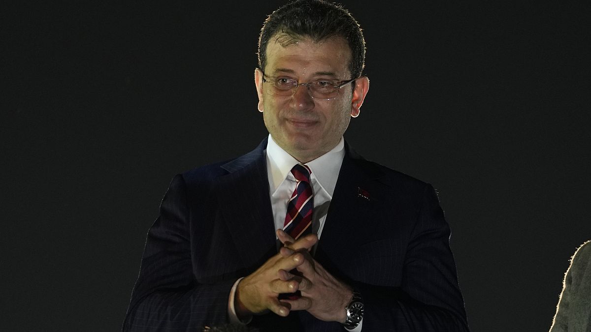 A court in Turkey has sentenced Istanbul Mayor Ekrem Imamoglu to prison on charges of insulting members of Turkey's Supreme Electoral Council.