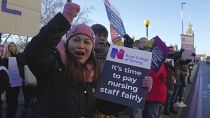 Infirmières en grève au Royaume-Uni, le 15 décembre 2022