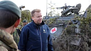 FILE: Finnish Minister of Defence Antti Kaikkonen meets troops, 2022