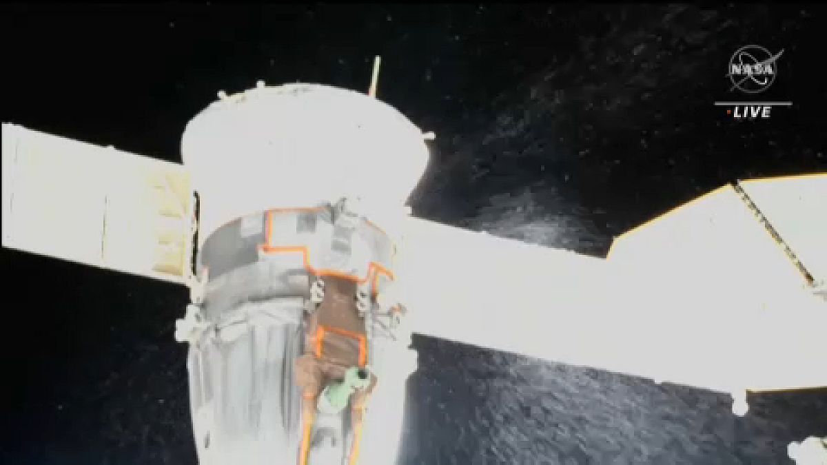La nave Soyuz acoplada a la Estación Espacial Internacional 15/12/2022