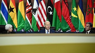 El presidente de Estados Unidos, Joe Biden, en la cumbre EEUU-África.