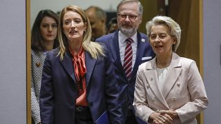 La presidenta de la Comisión Europea, Ursula von der Leyen, y la presidenta del Parlamento Europeo, Roberta Metsola, viajaron a Israel  para mostrar su solidaridad con el país