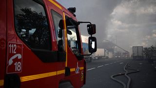 Local do incêndio em Vualx-em-Velin, nos arredores de Lyon, no qual morreram 10 pessoas