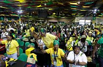 Members of the ANC ruling party arrive at its conference