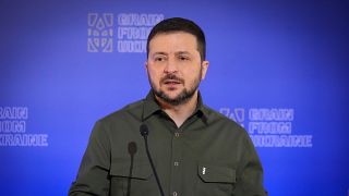 Volodimir Zelenszkij egy november végi kijevi sajtótájékoztatón