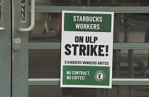 Объявление о забастовке работников Starbucks