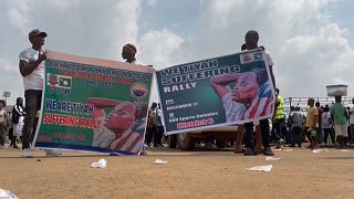 Liberia's opposition supporters rally in Monrovia