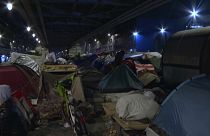 Obdachlos in Paris im Winter