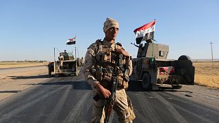 قوات الأمن العراقية الاتحادية تتجمع في ضواحي أربيل، العراق. 2017/10/19