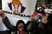 Aкция в поддержку косовских сербов в Белграде