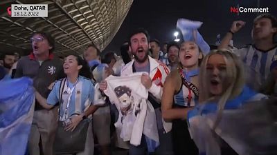 'Messi mania' as Argentina fans celebrate World Cup win against France.