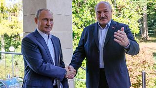 Russian President Vladimir Putin and his Belarusian counterpart Alexander Lukashenko pictured earlier this year. 